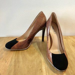 Reiss - Size 37 - Suede and snakeskin pumps